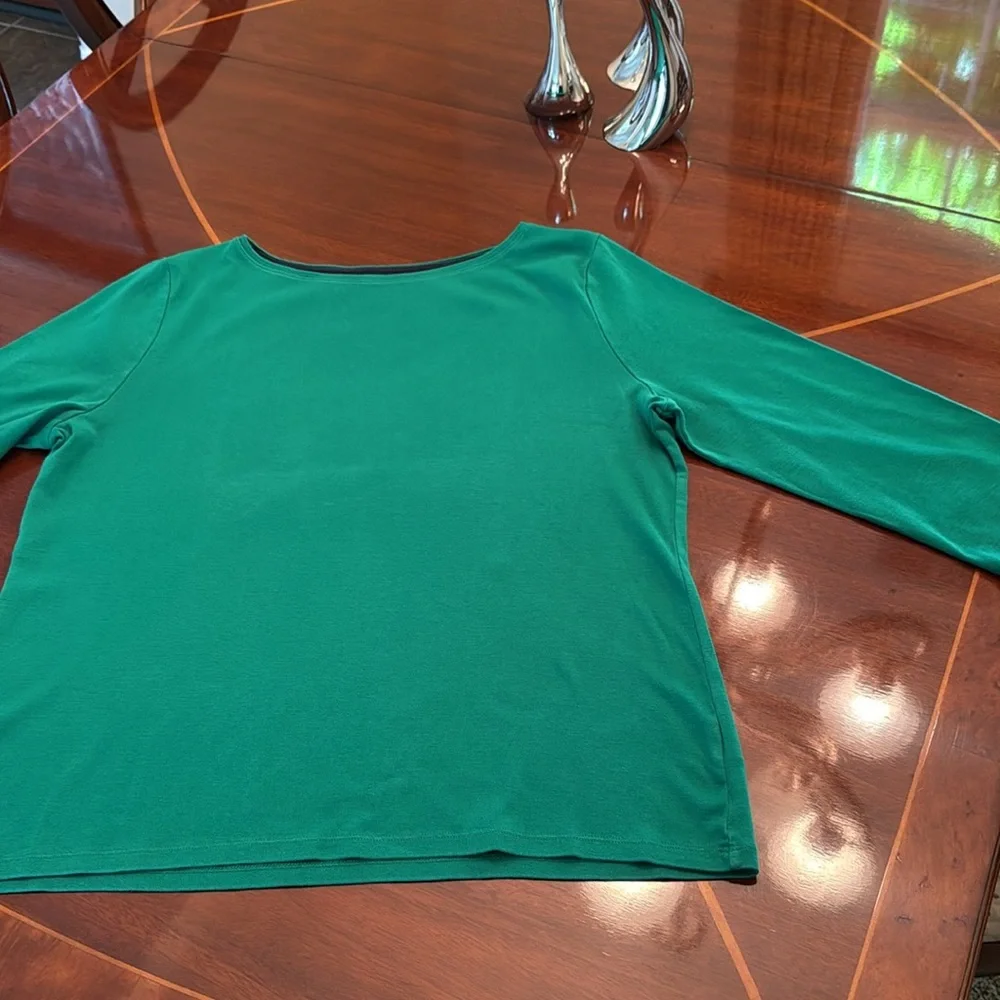 Talbots bateau neck Tee - Picture 2 of 5